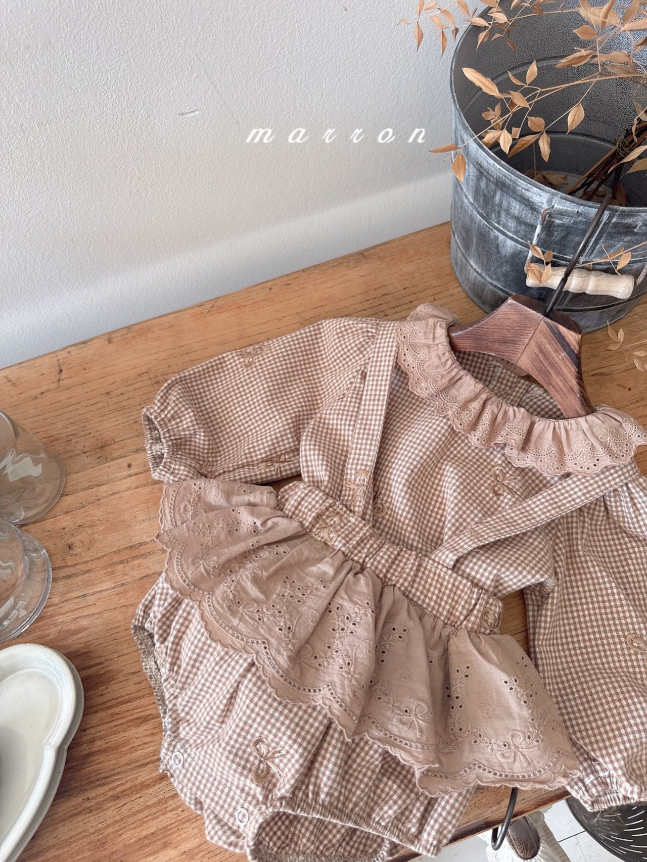 ［marron］Susu lace check bloomer
