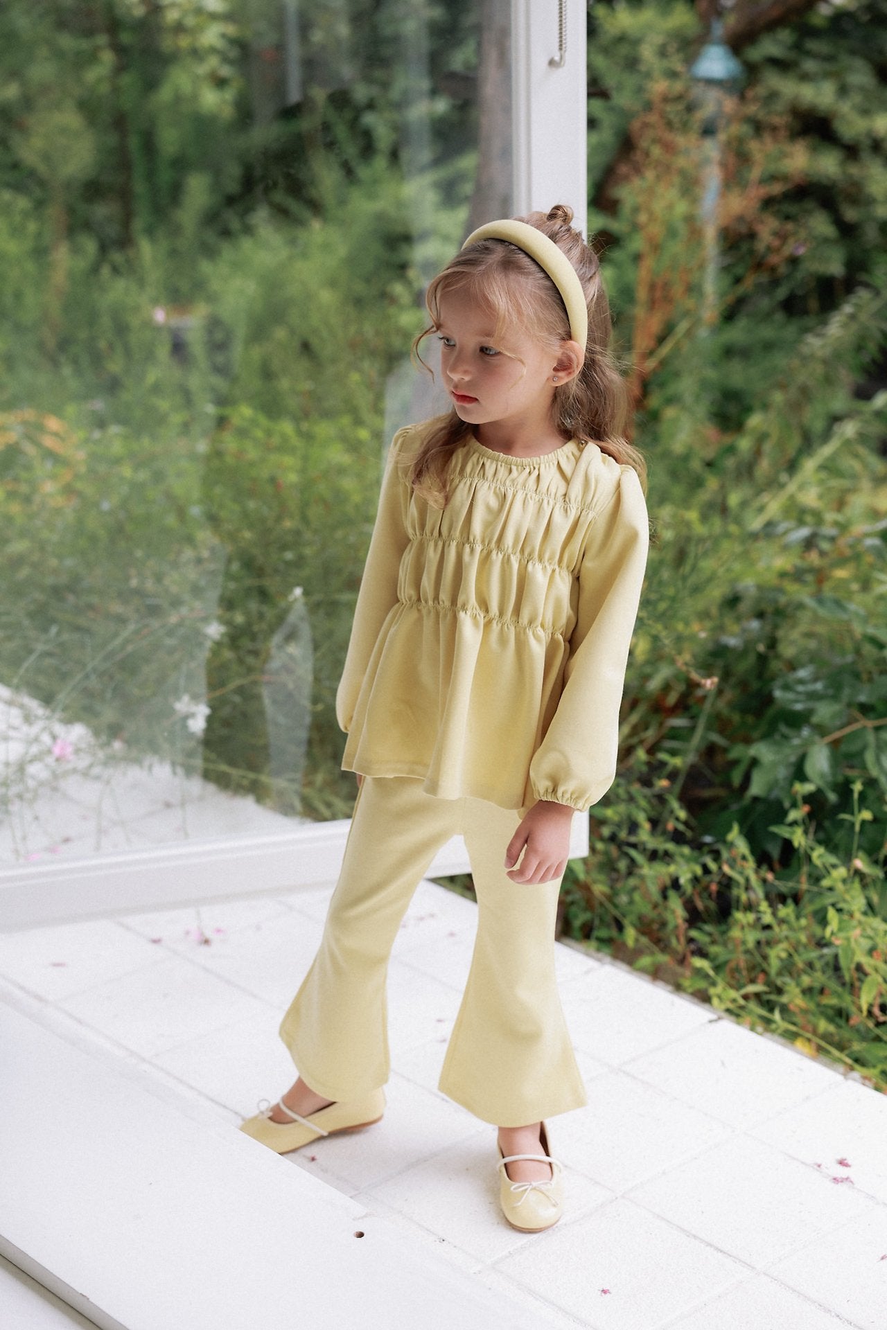 ［azalea］Flare shirring set up (kids)