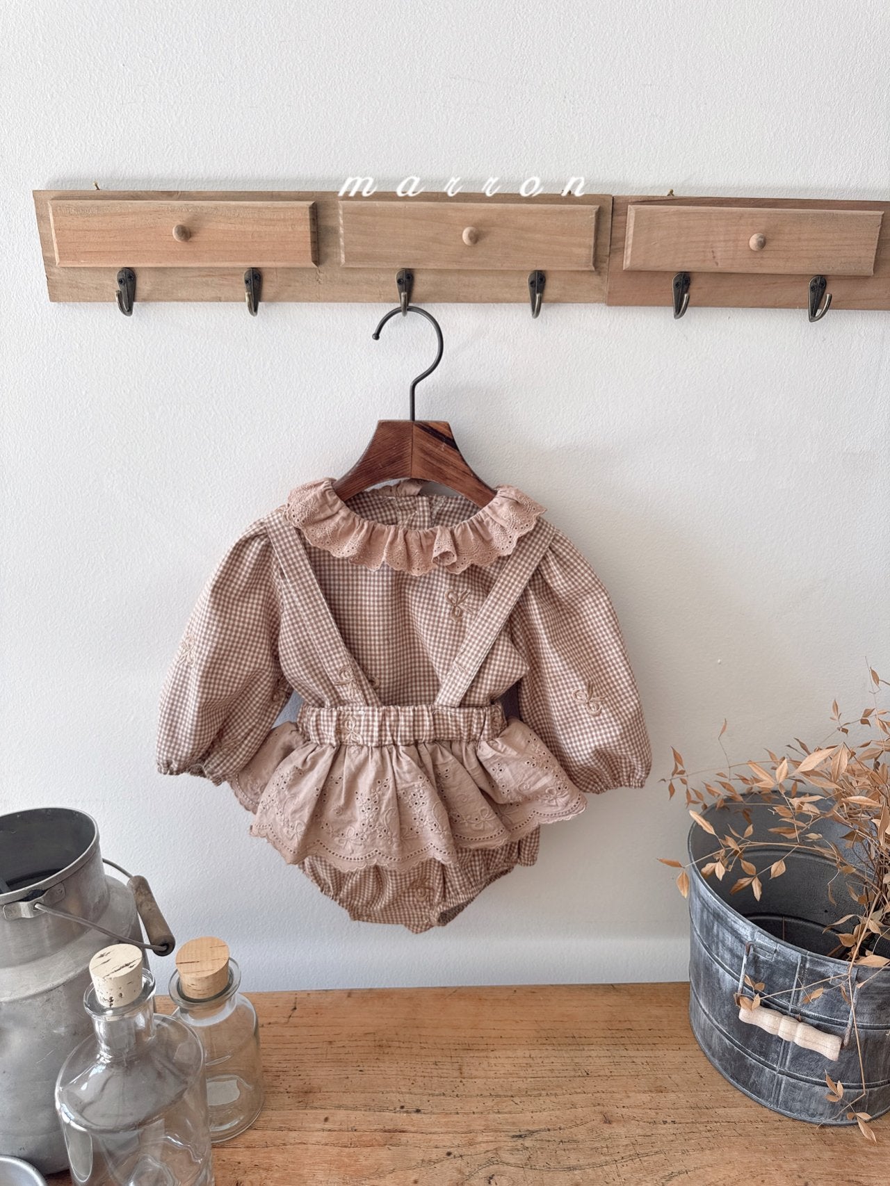 ［marron］Susu lace check bloomer