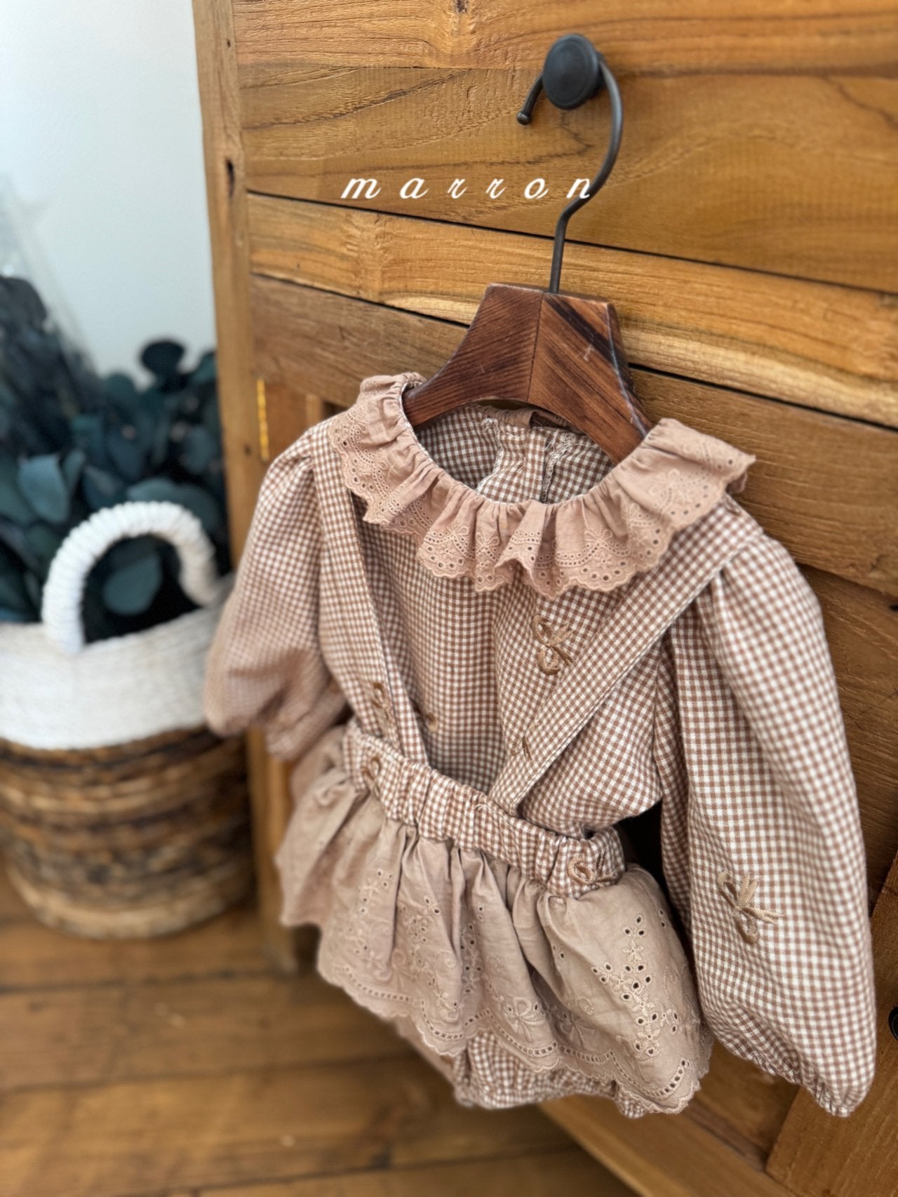 ［marron］Susu lace check bloomer