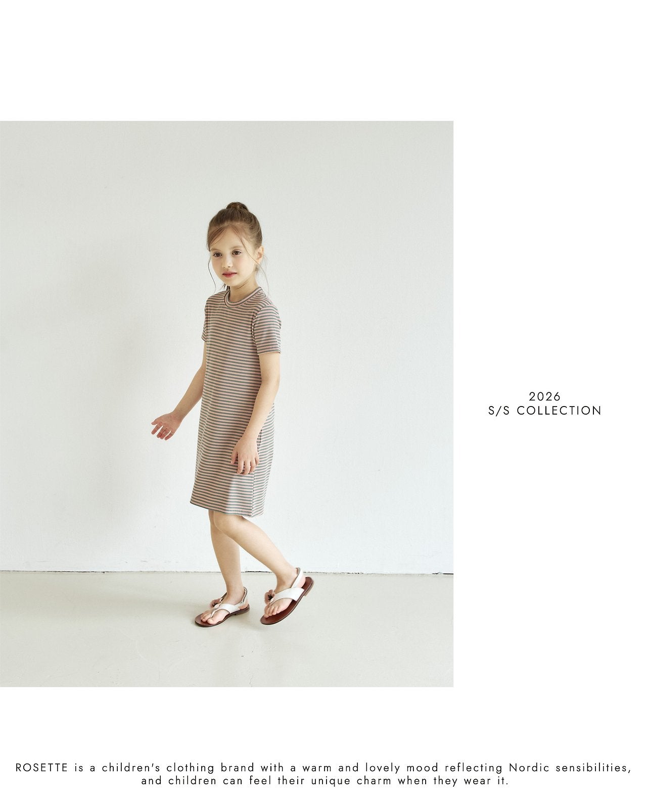 ［ROSETTE］Kiki stripe one-piece