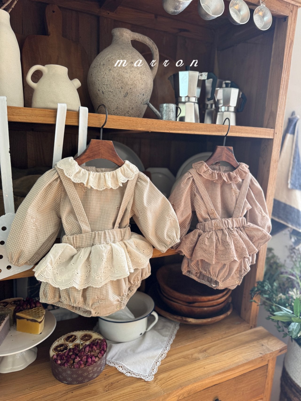 ［marron］Susu lace check bloomer