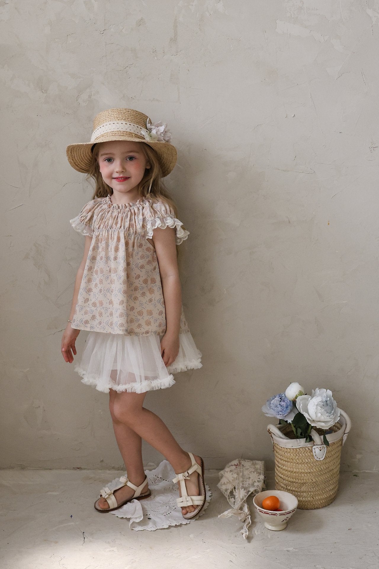 ［FLO］Lovely flower lace blouse