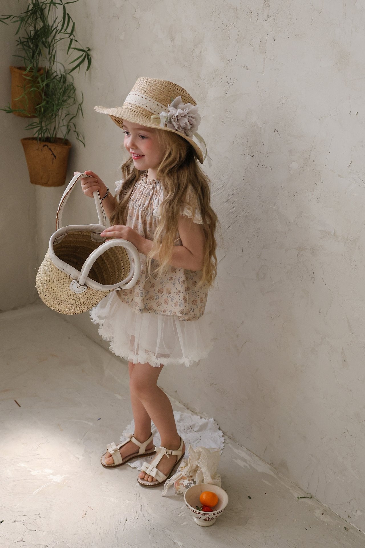 ［FLO］Lovely flower lace blouse