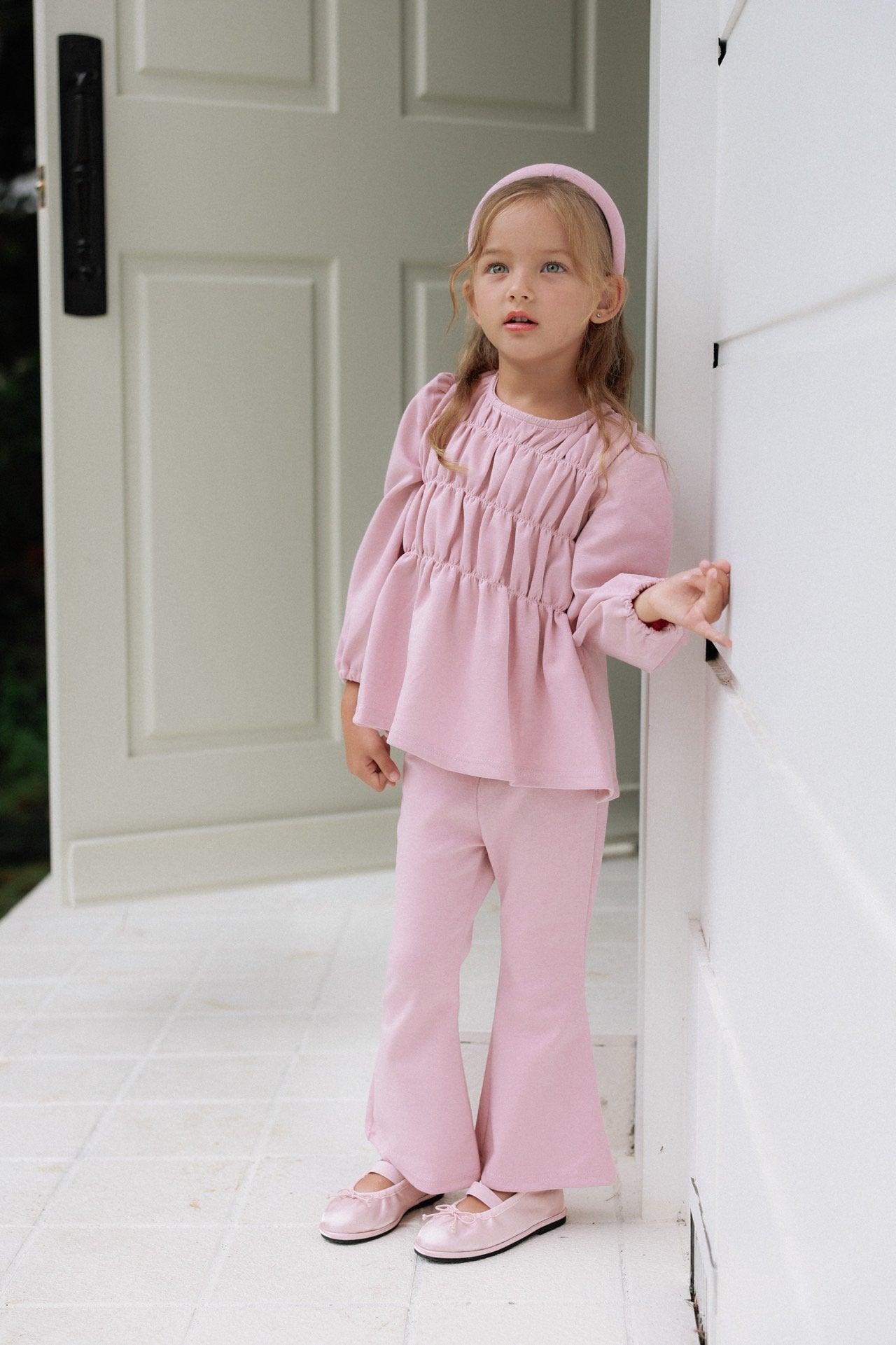 ［azalea］Flare shirring set up (kids)