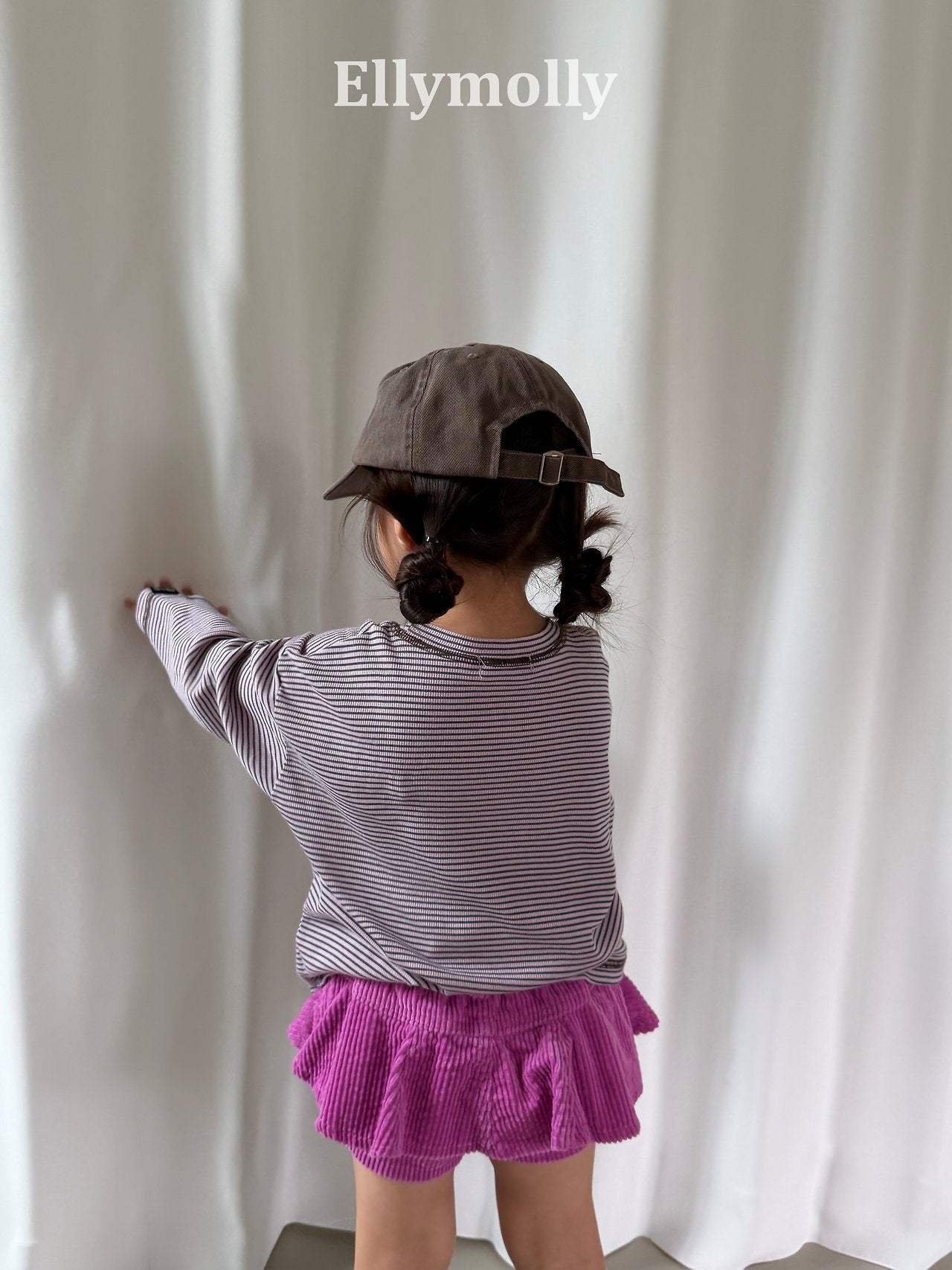 ［ELLY MOLLY］Stripe rib tee
