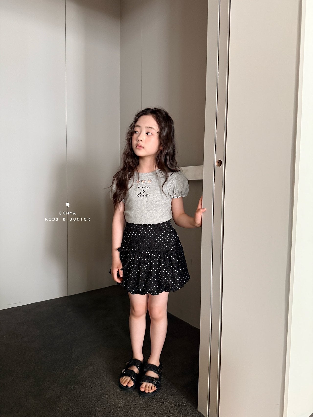［comma］Dot balloon skirt