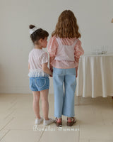 ［Bonaloi］Heart pocket mini denim pants