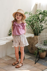 ［FLO］Lilly flower frill pants
