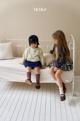 ［jujua］Roman check cancan pants