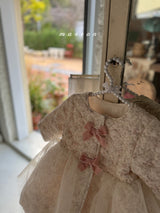 ［marron］Rose ribbon tutu coat