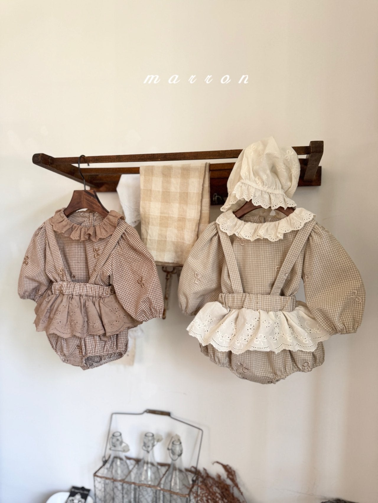 ［marron］Susu lace check bloomer