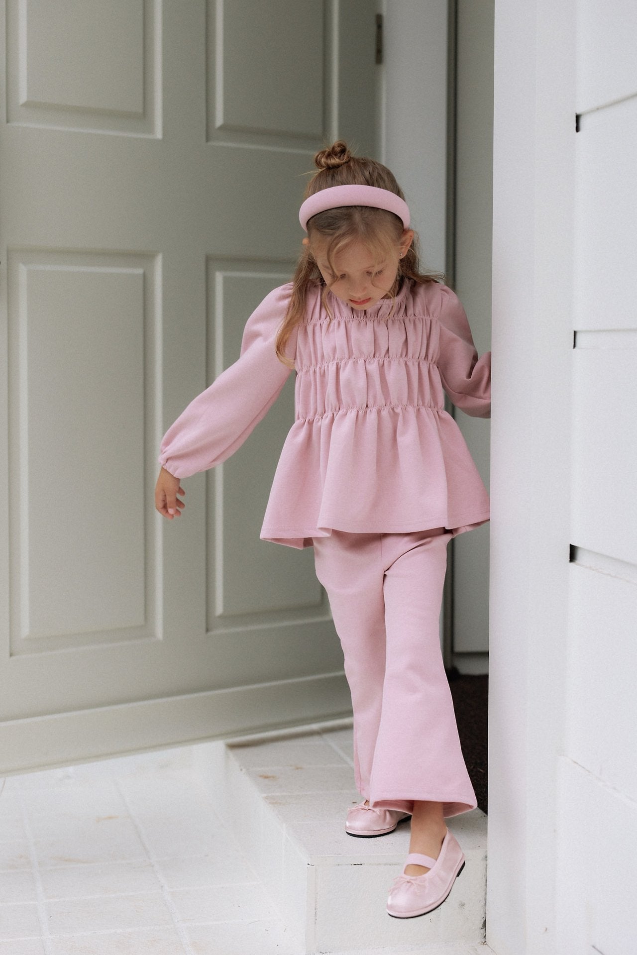 ［azalea］Flare shirring set up (kids)