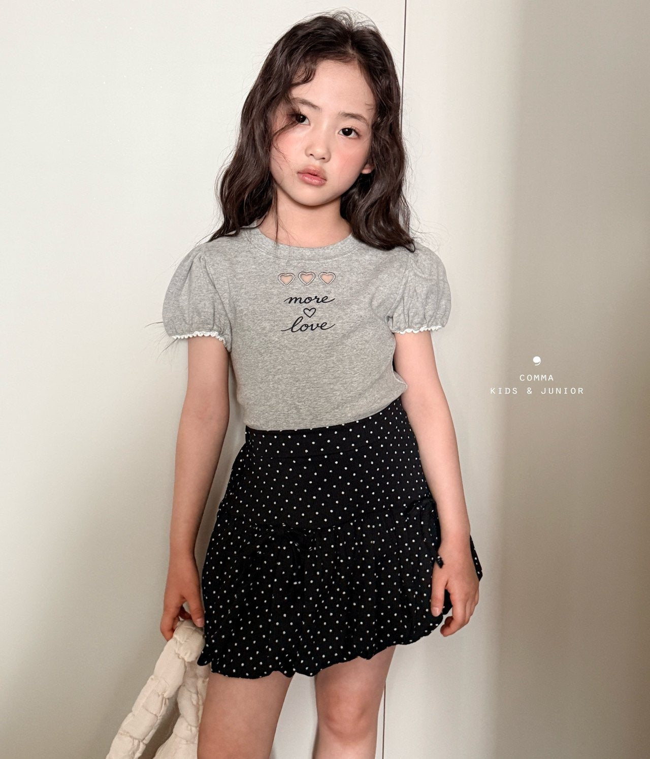 ［comma］Dot balloon skirt