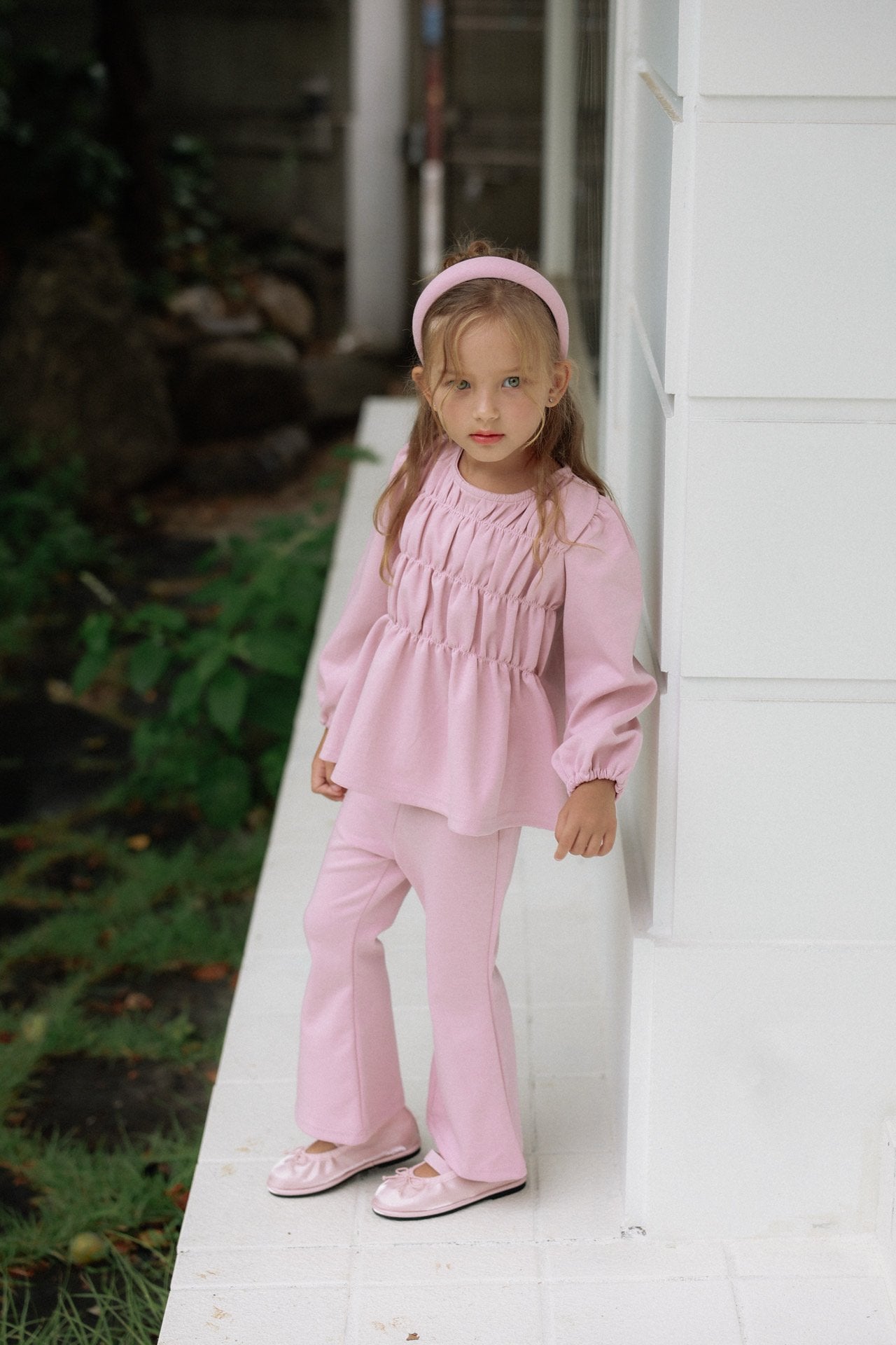 ［azalea］Flare shirring set up (kids)