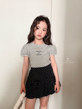 ［comma］Heart punching puff tee