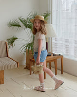 ［Bonaloi］Heart pocket mini denim pants