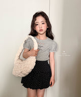 ［comma］Heart punching puff tee