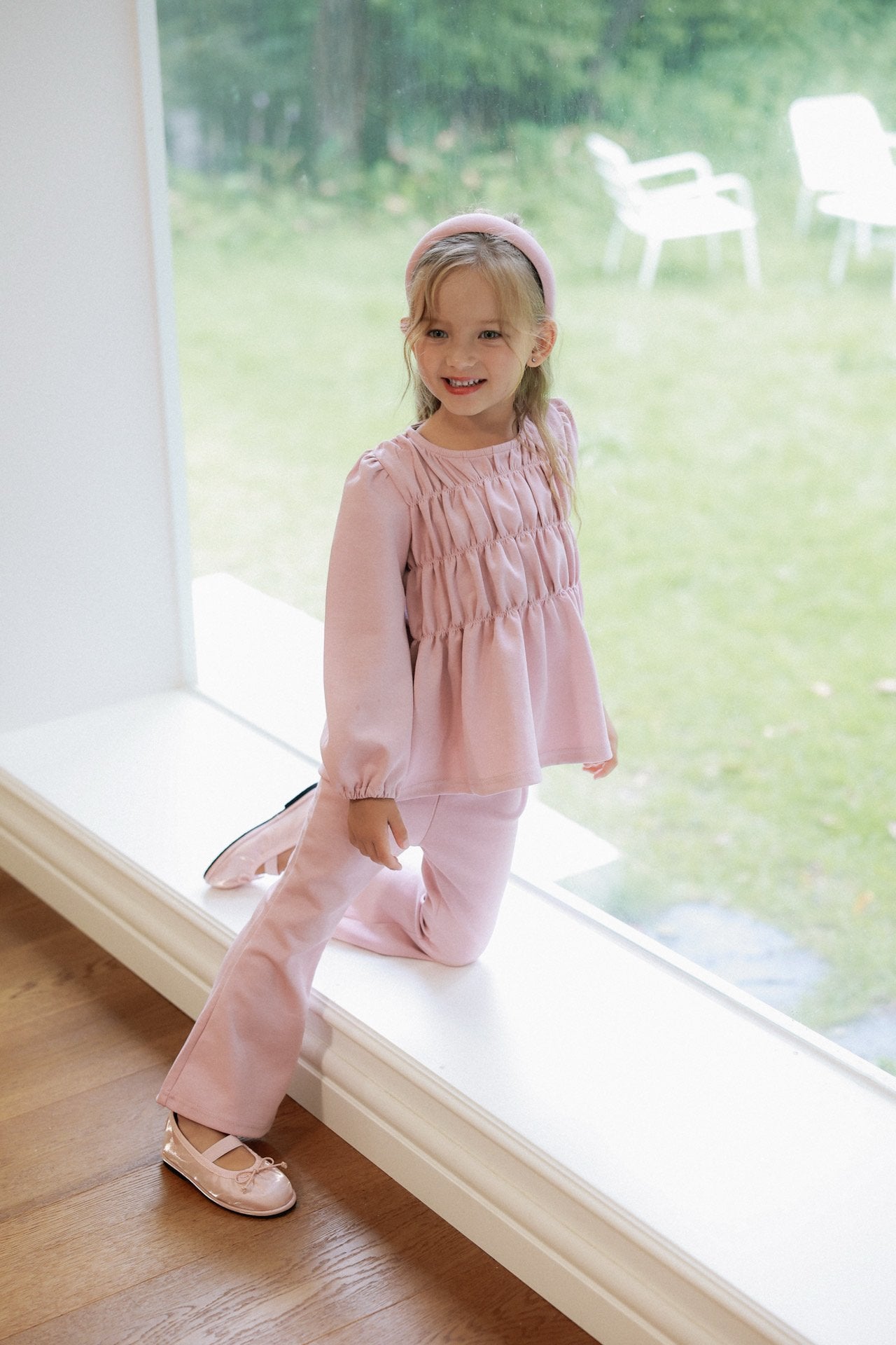 ［azalea］Flare shirring set up (kids)
