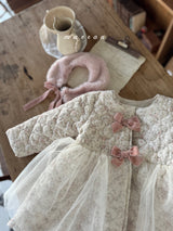 ［marron］Rose ribbon tutu coat