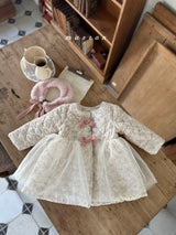 ［marron］Rose ribbon tutu coat