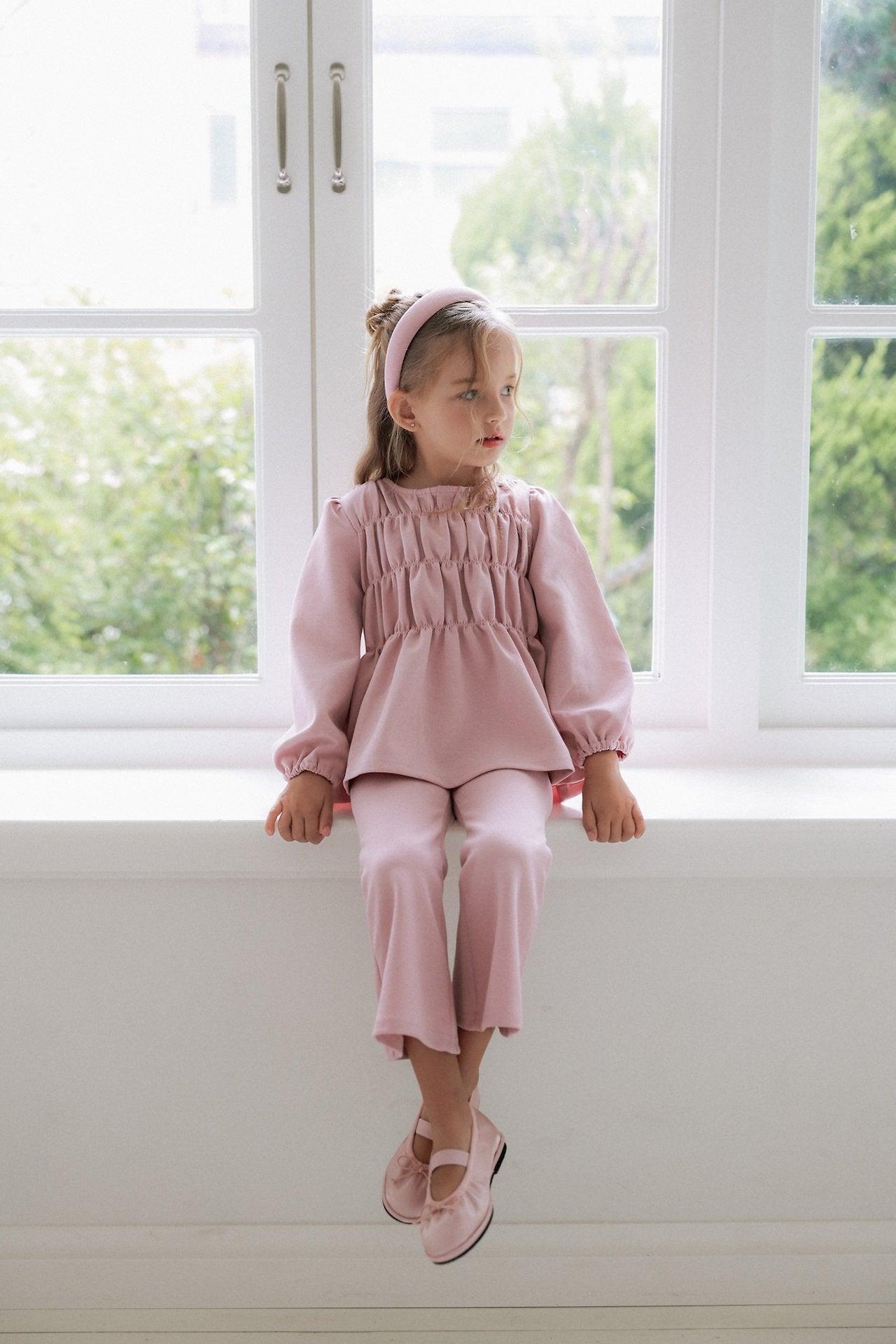 ［azalea］Flare shirring set up (kids)