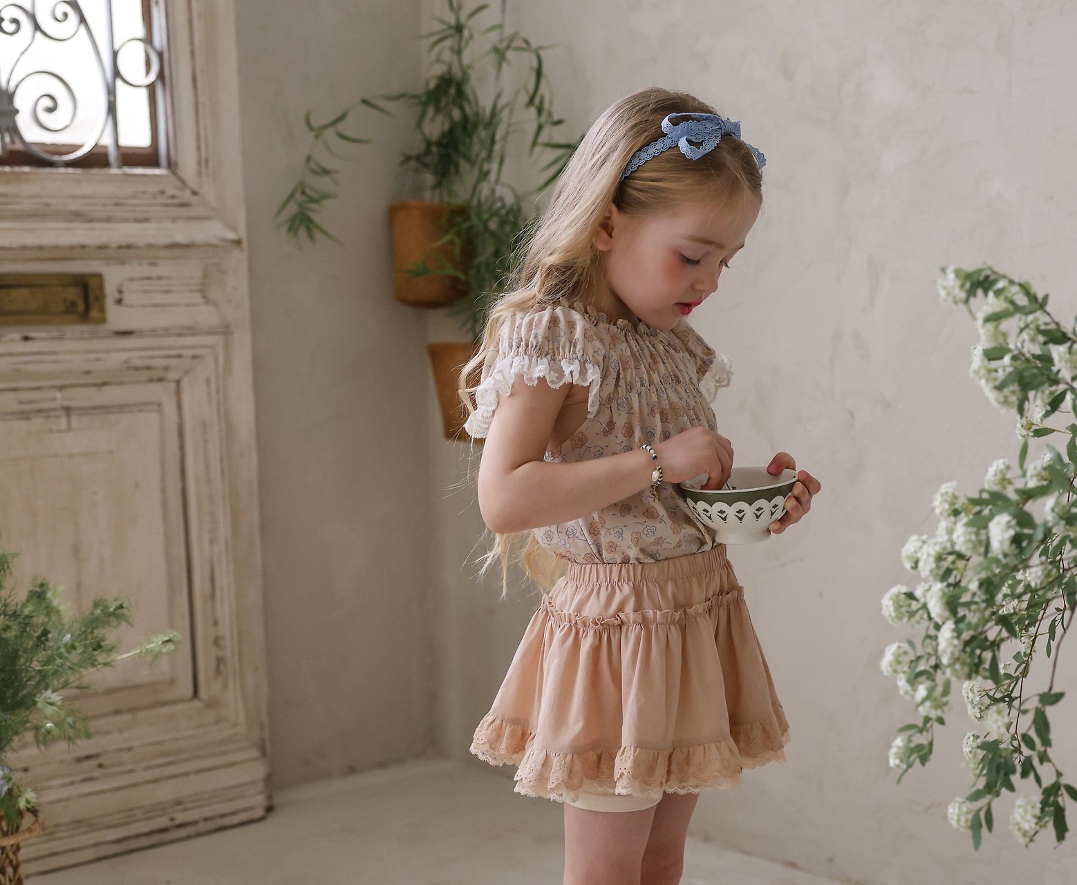 ［FLO］Lovely flower lace blouse