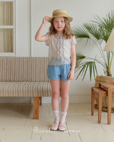 ［Bonaloi］Heart pocket mini denim pants