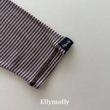［ELLY MOLLY］Stripe rib tee