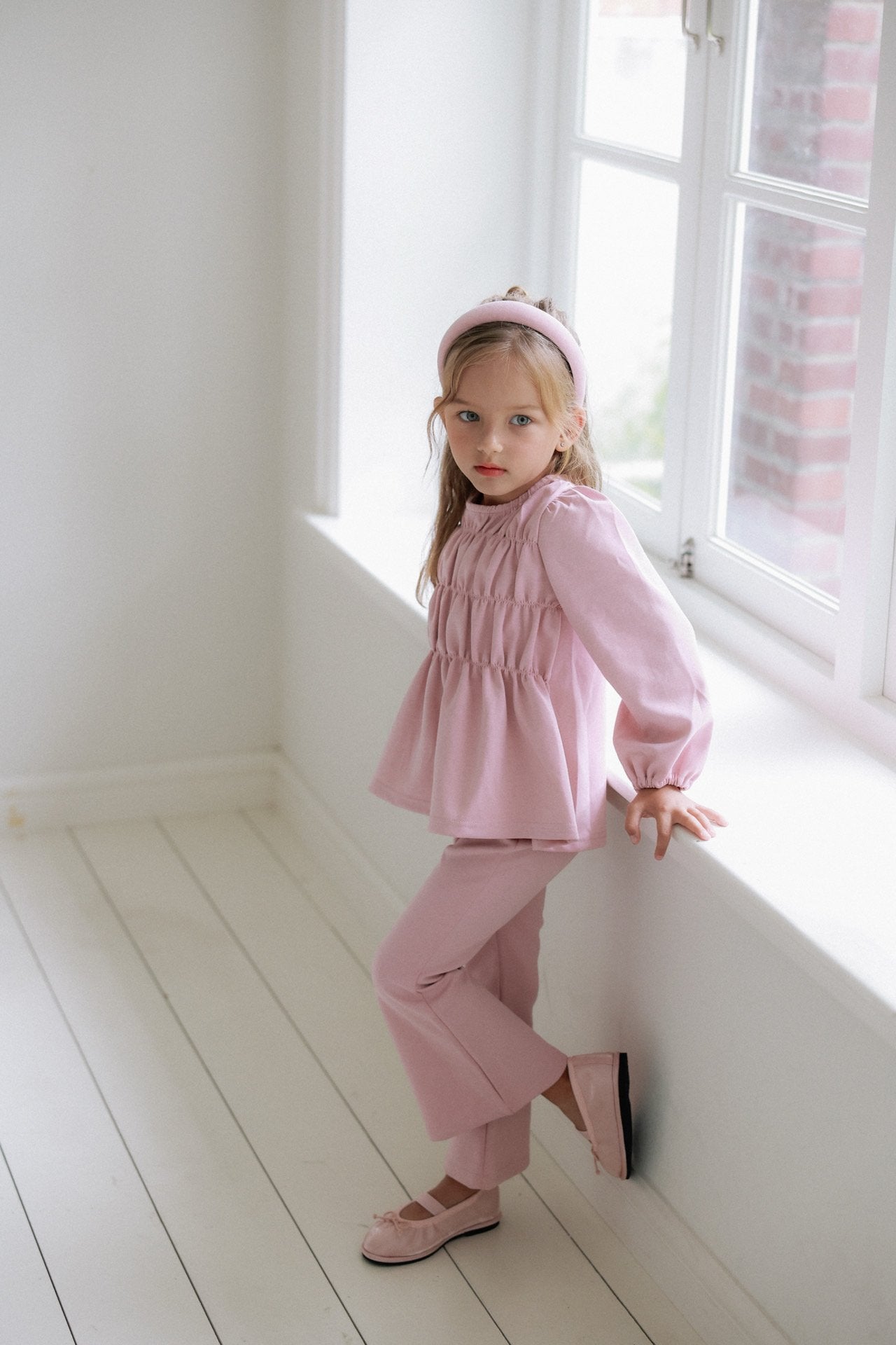 ［azalea］Flare shirring set up (kids)
