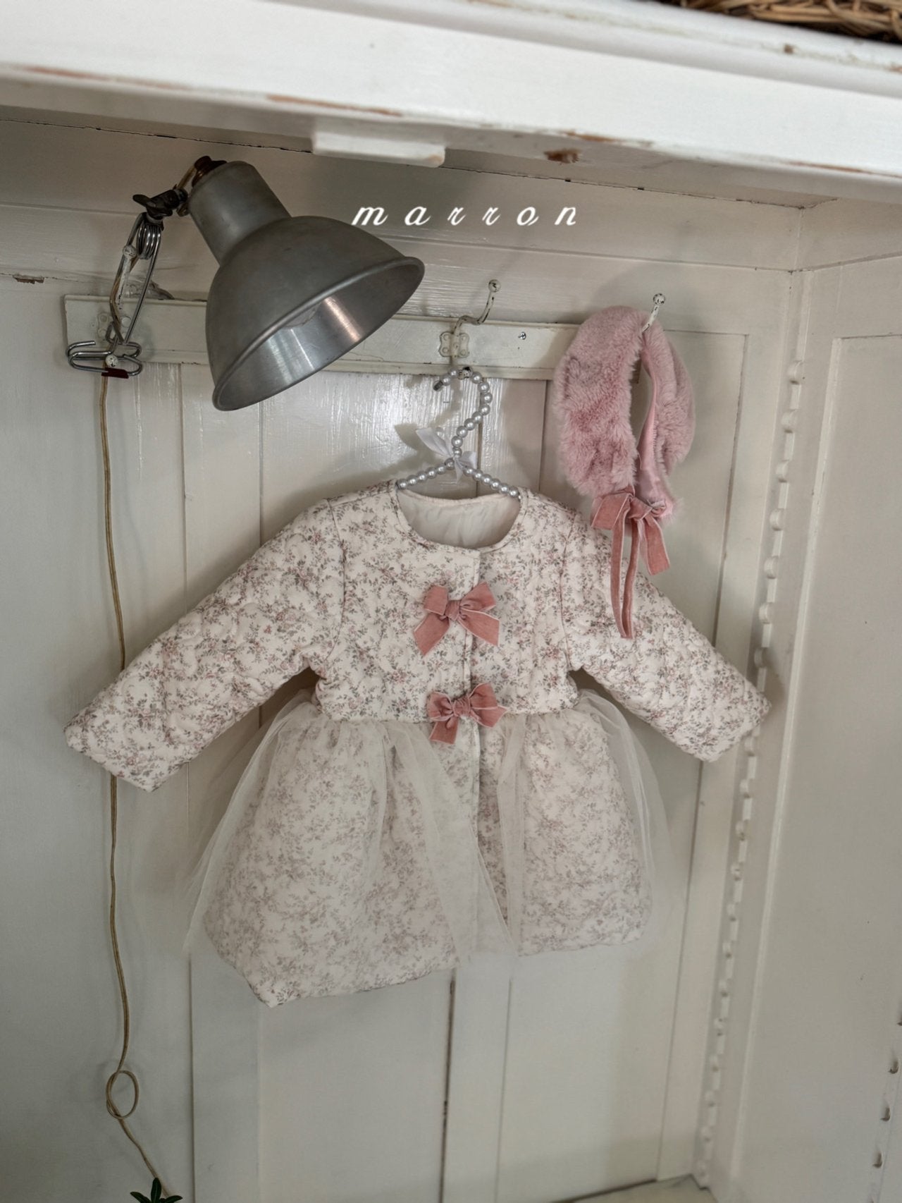［marron］Rose ribbon tutu coat