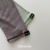 ［ELLY MOLLY］Stripe rib tee