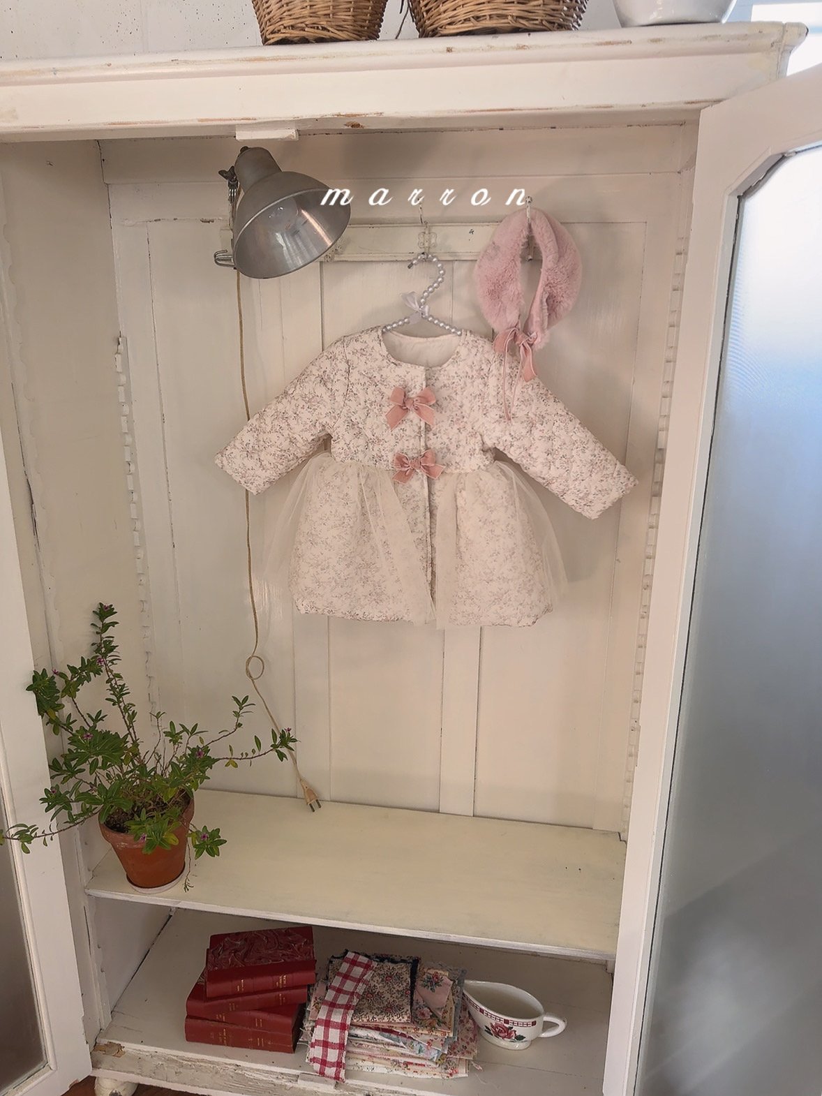 ［marron］Rose ribbon tutu coat