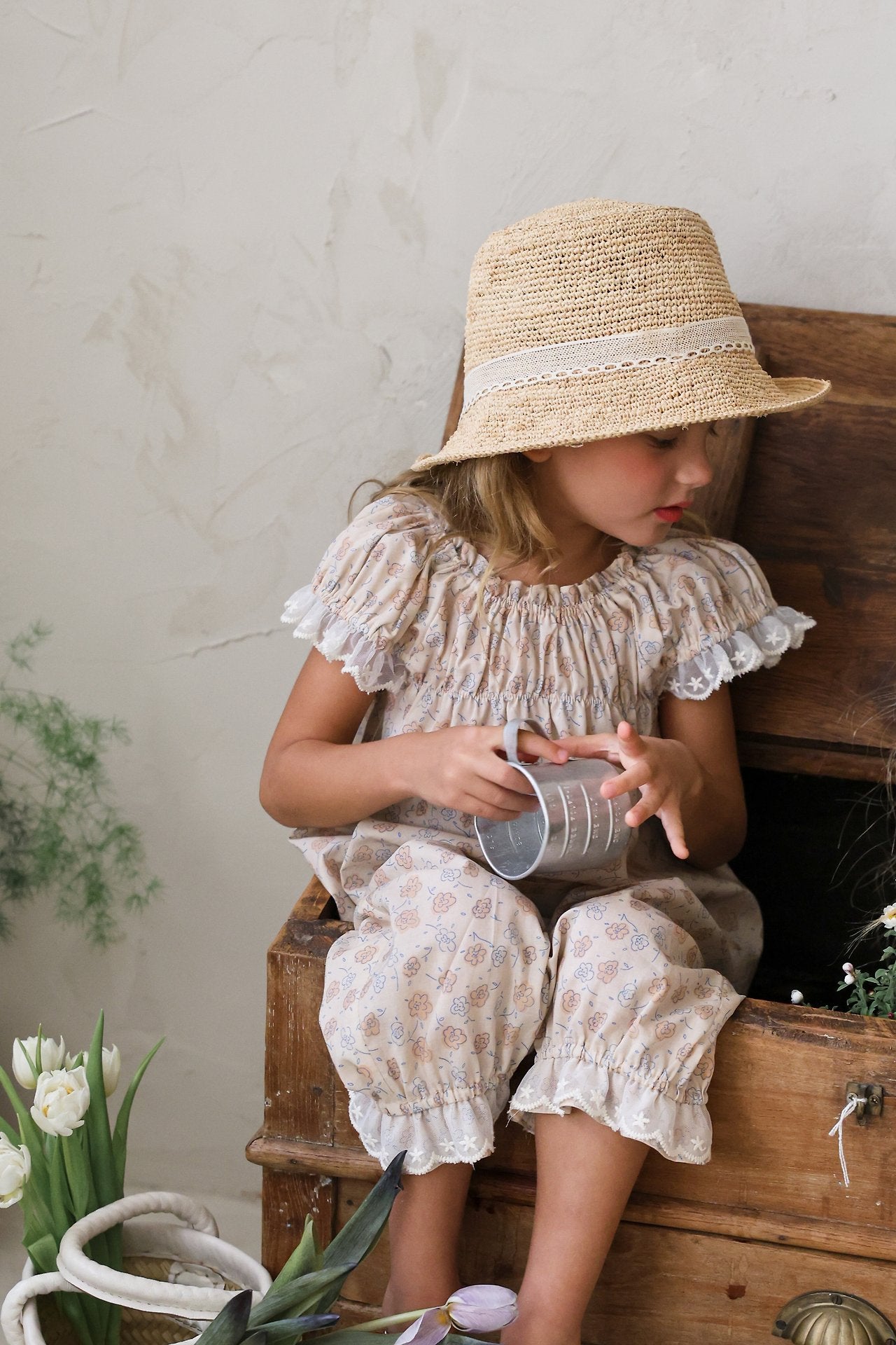 ［FLO］Lovely flower lace blouse