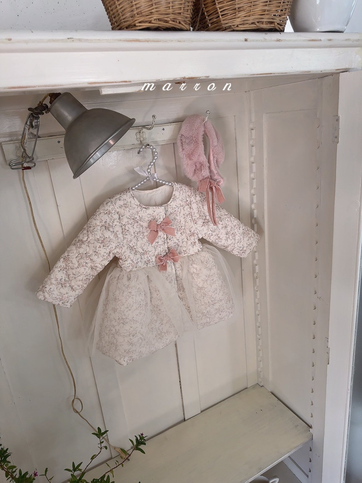 ［marron］Rose ribbon tutu coat