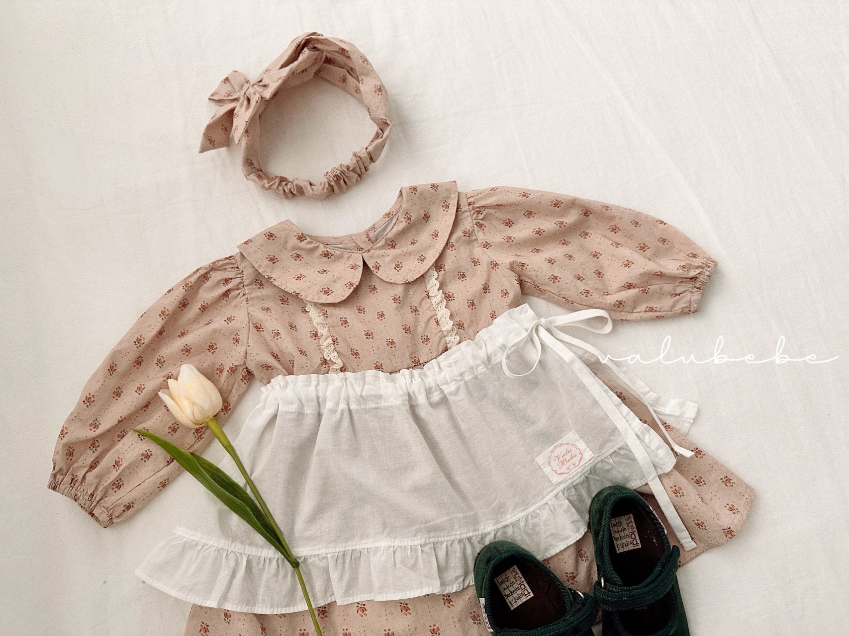 ［valubebe］Frill layered apron skirt (baby)
