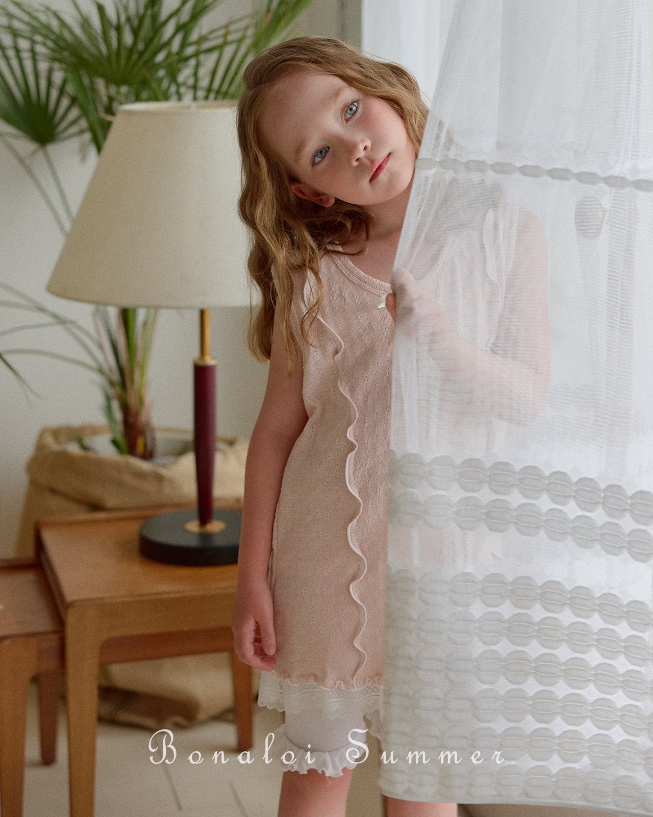 ［Bonaloi］Mellow ribbon one-piece