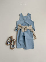 ［minirobe］Dia denim sleeveless