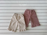 ［La.camel］Frill corduroy span pants