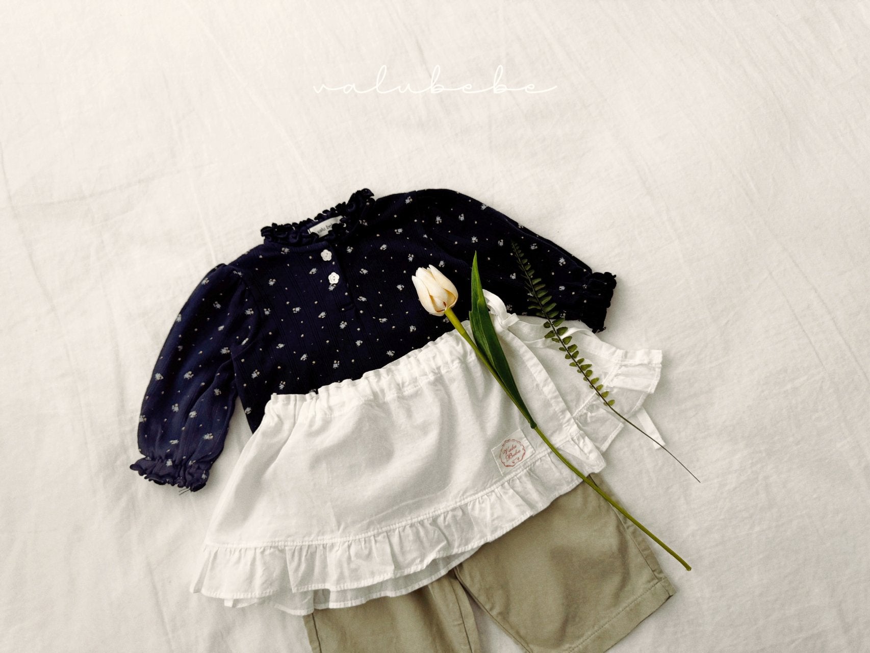 ［valubebe］Frill layered apron skirt (baby)