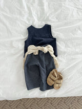［minirobe］Dia denim sleeveless