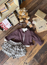 ［jujua］Roman check cancan pants