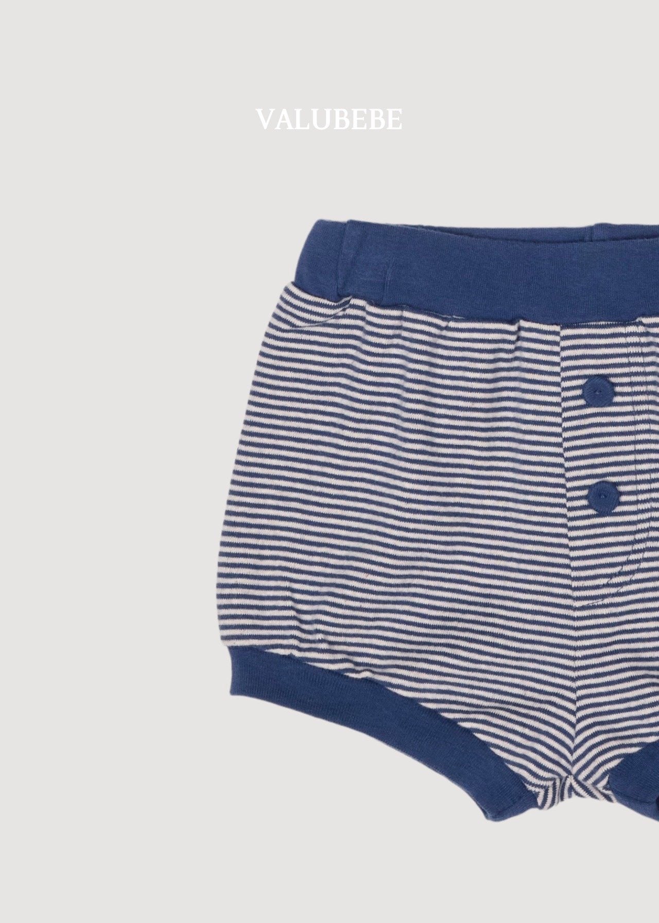 ［valubebe］Bonbon button stripe shorts