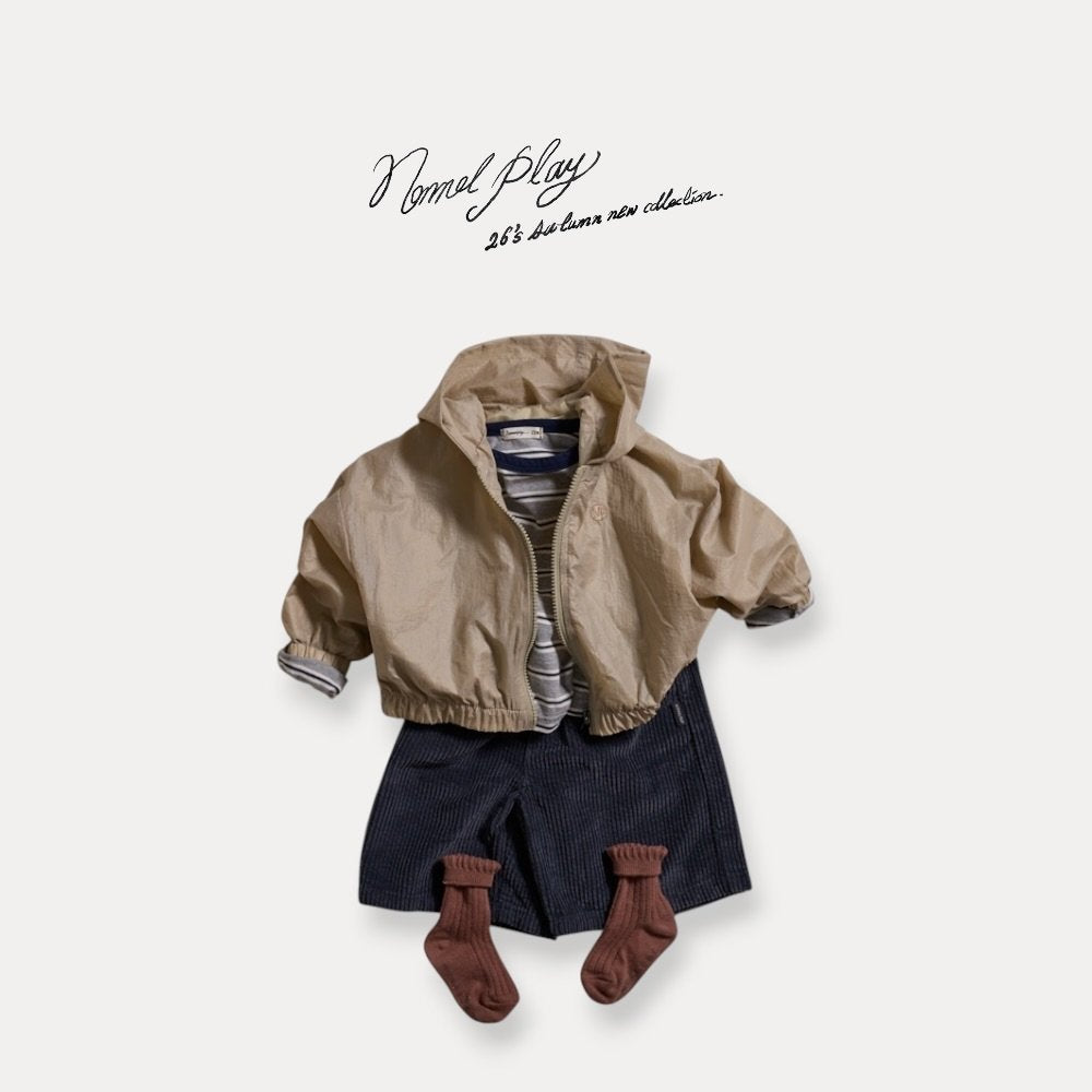 ［normalplay］Dove Shirring Zip Up