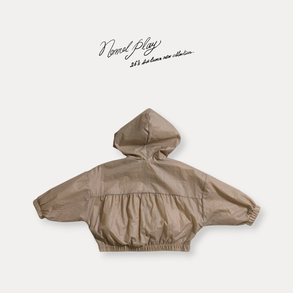 ［normalplay］Dove Shirring Zip Up