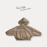 ［normalplay］Dove Shirring Zip Up