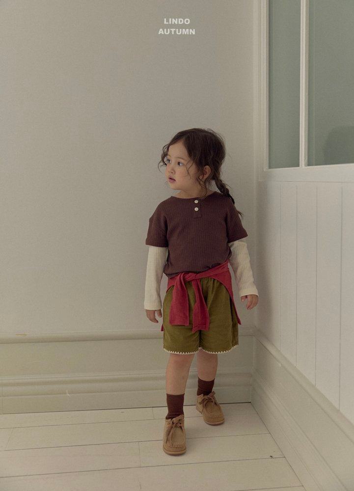［LINDO］Corduroy mellow short pants