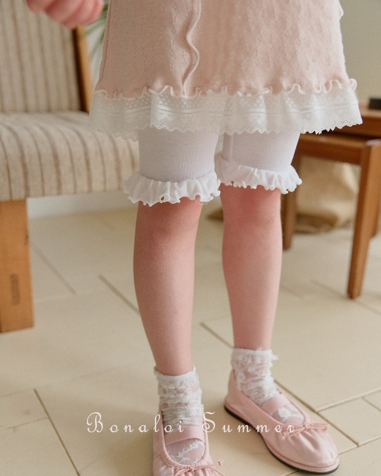 ［Bonaloi］Shasha frill Leggings