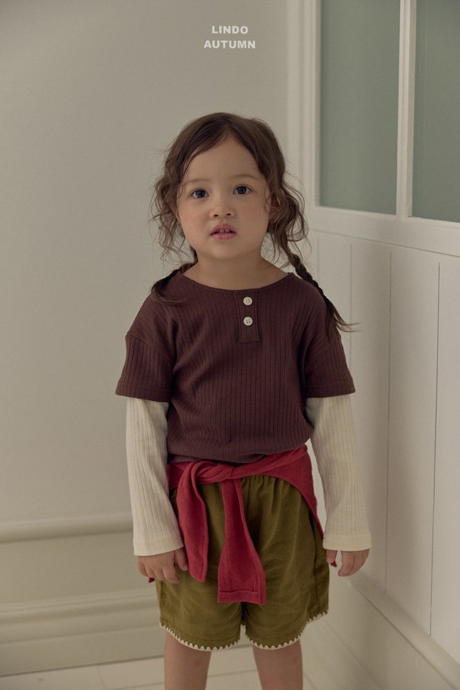 ［LINDO］Corduroy mellow short pants