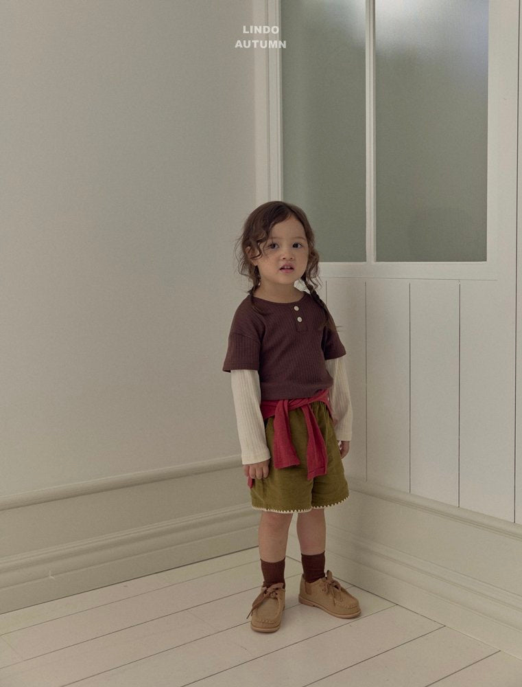 ［LINDO］Corduroy mellow short pants